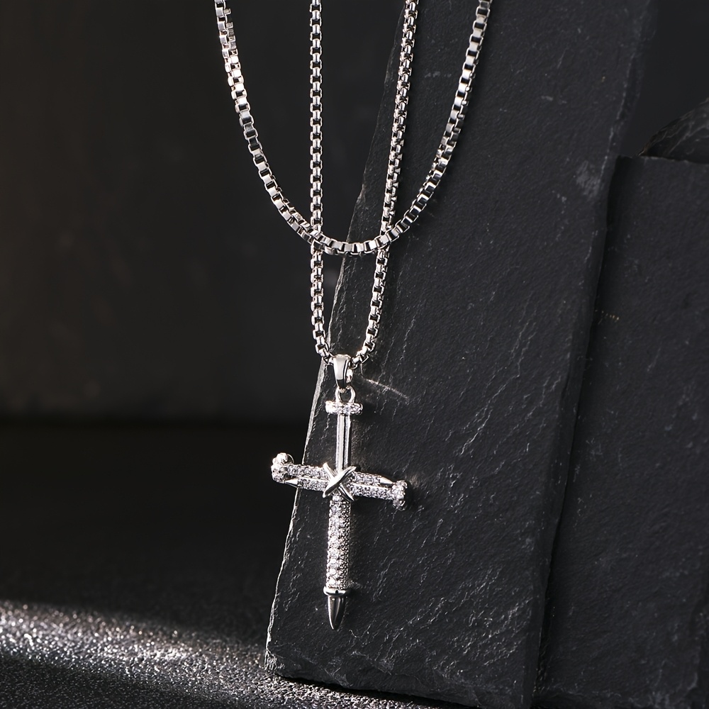 2pcs Luxurious Layered Necklace Set with Zircon